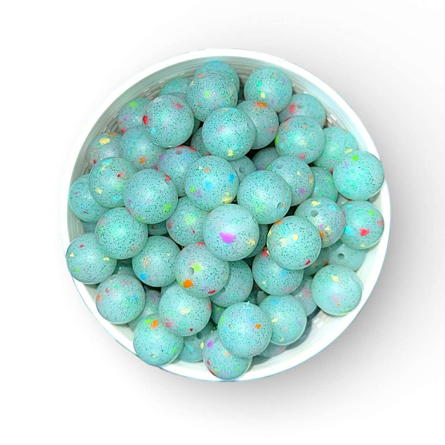 15mm Confetti Silicone Bead (5 pack)