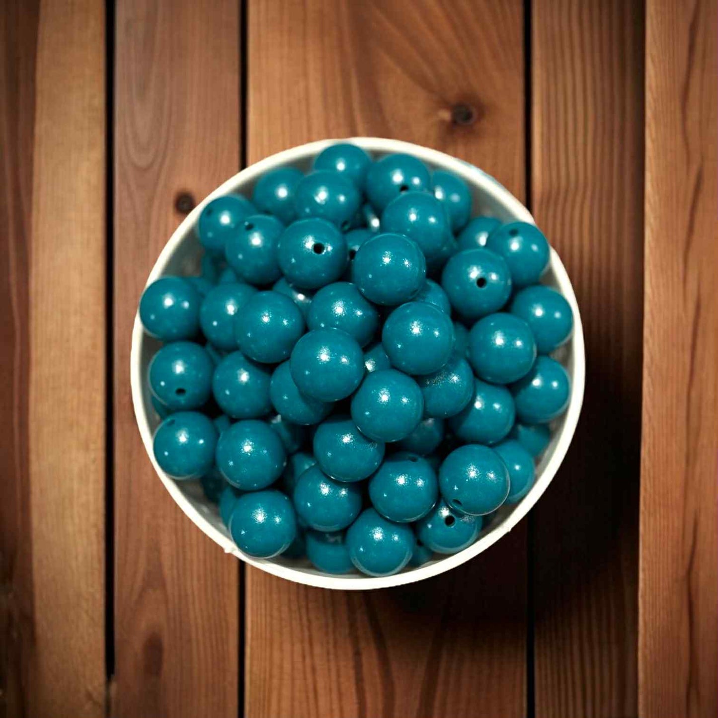 15mm Opal Teal Silicone Bead (5 Pack)