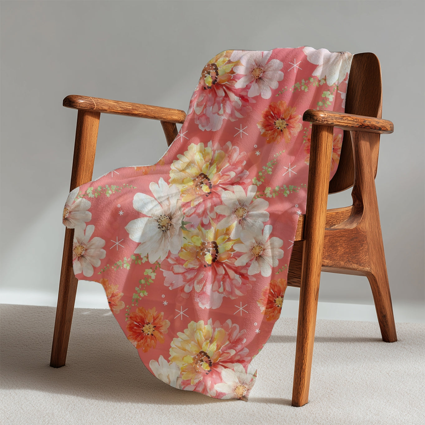 PRESALE PLEASE READ Pinky Peach Floral 70x78" (Exclusive)