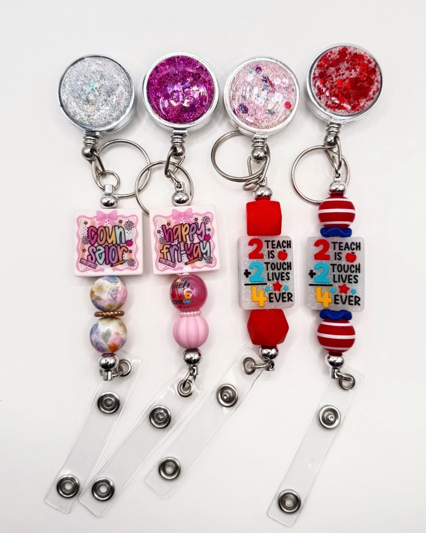 Sparkly Beadable Badge Reel