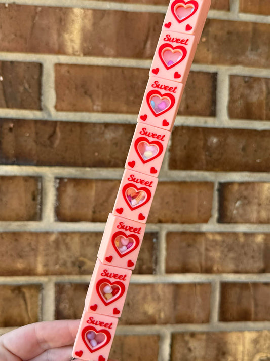 3D Sweet Candy Hearts