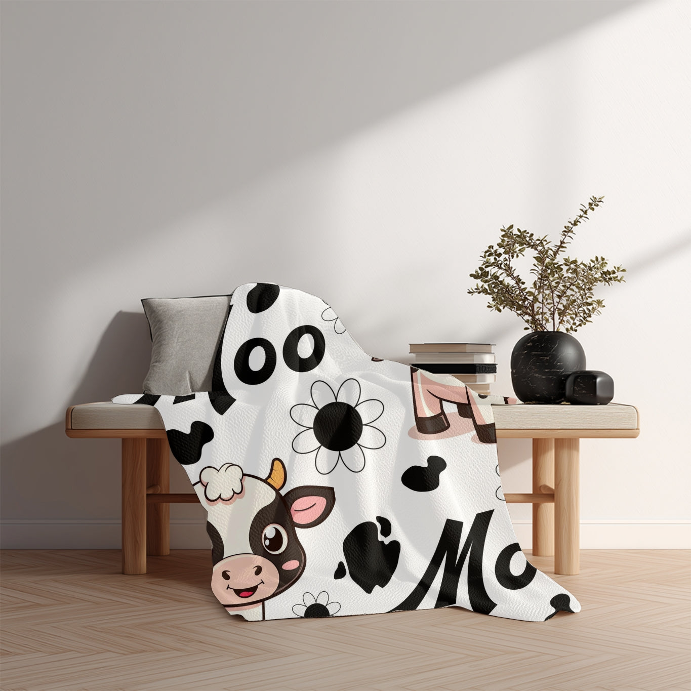 PRESALE PLEASE READ Moo Cow White 70x78" (Exclusive)