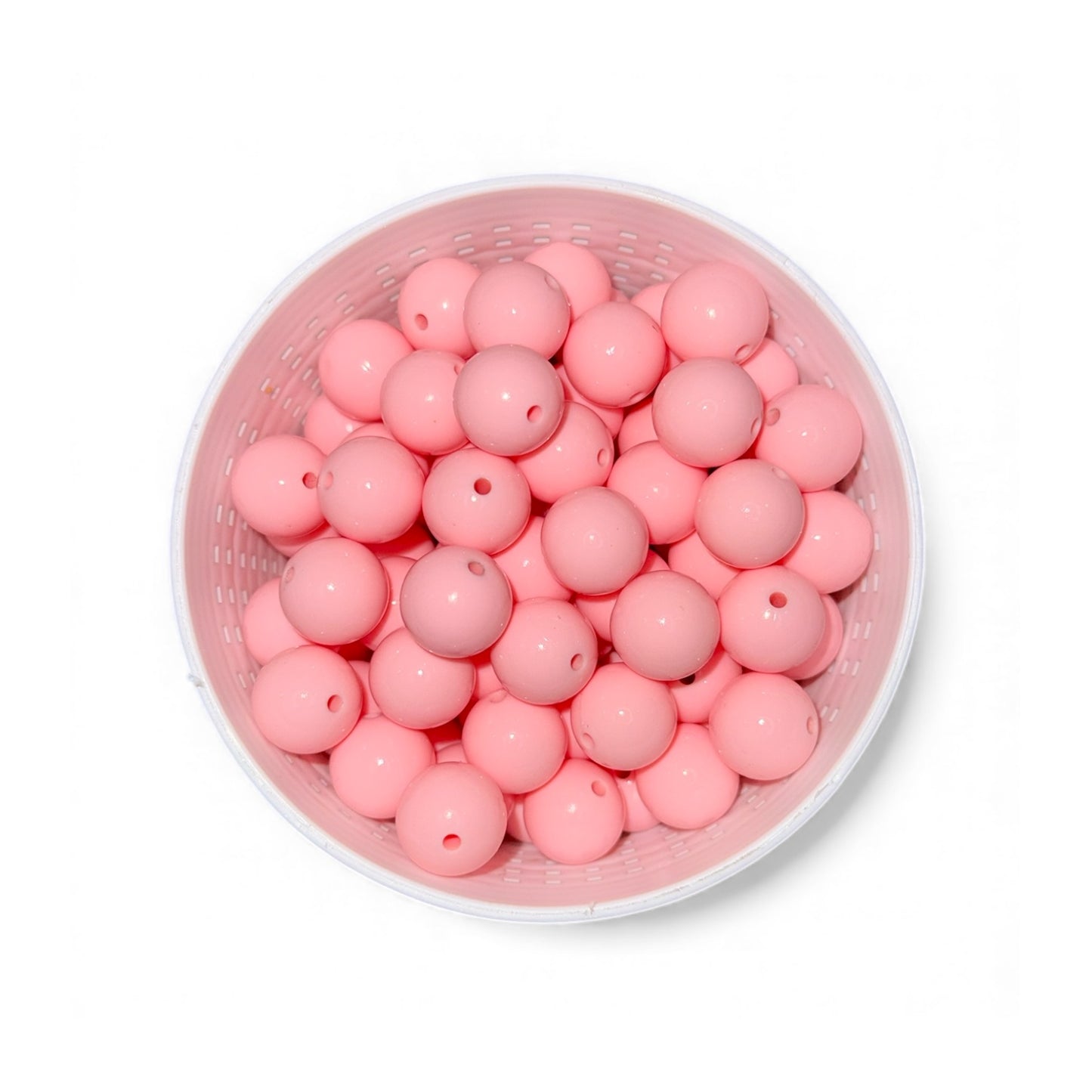 15mm Extra Glossy Opal Pale Pink Silicone Bead (5 Pack)