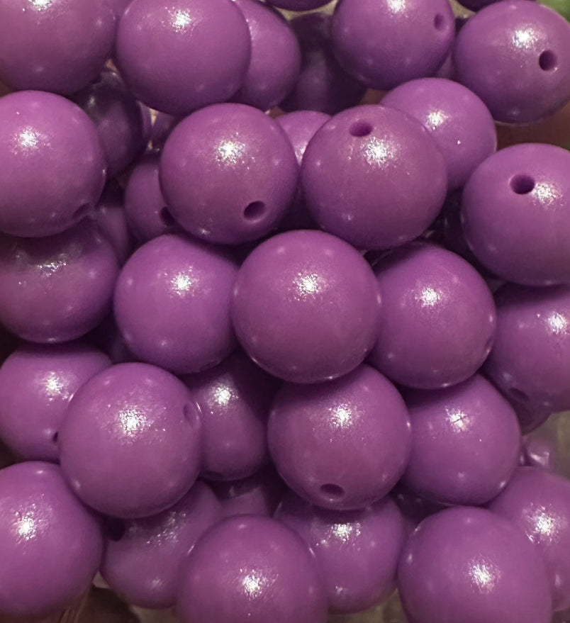 15mm Opal Purple Silicone Bead (5 Pack)