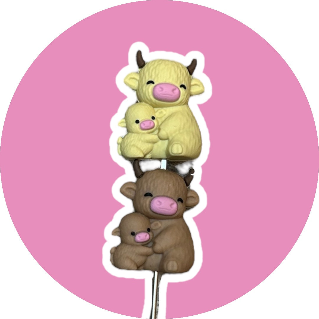 Mama Highland and Baby 3D