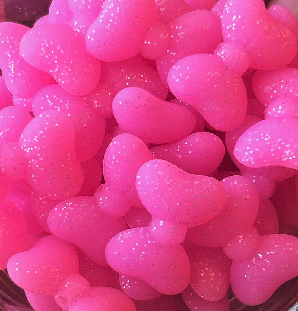 Pink Bow Bead (Pack of 2)