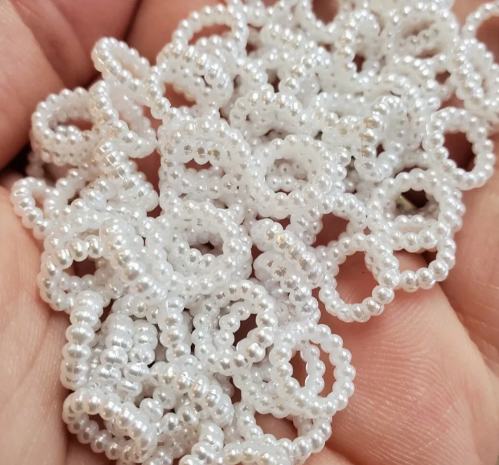 10mm Pearl White Spacers (25 Spacers)