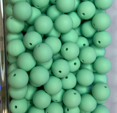 15mm Mint Silicone Bead (5 pack)