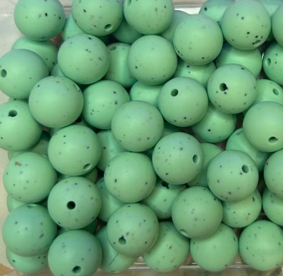 15mm Granite Mint Silicone Bead (5 pack)
