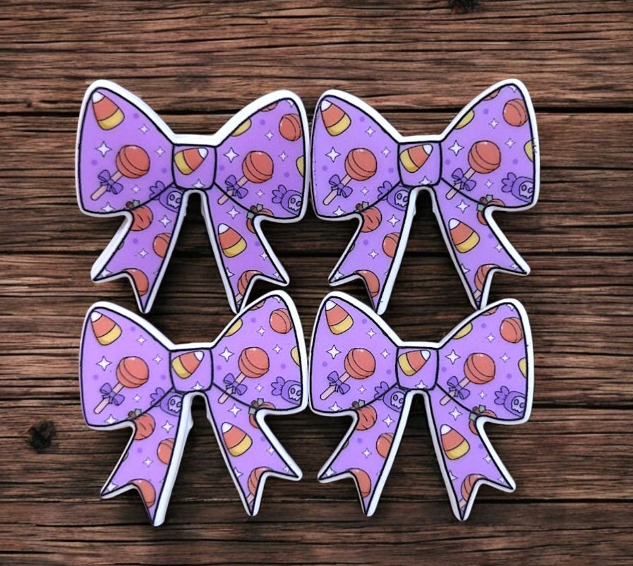 Candy Corn and Lollipop Halloween Bow
