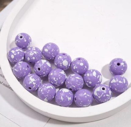 Paint Speckled Acrylic 16mm (Pack of 10)