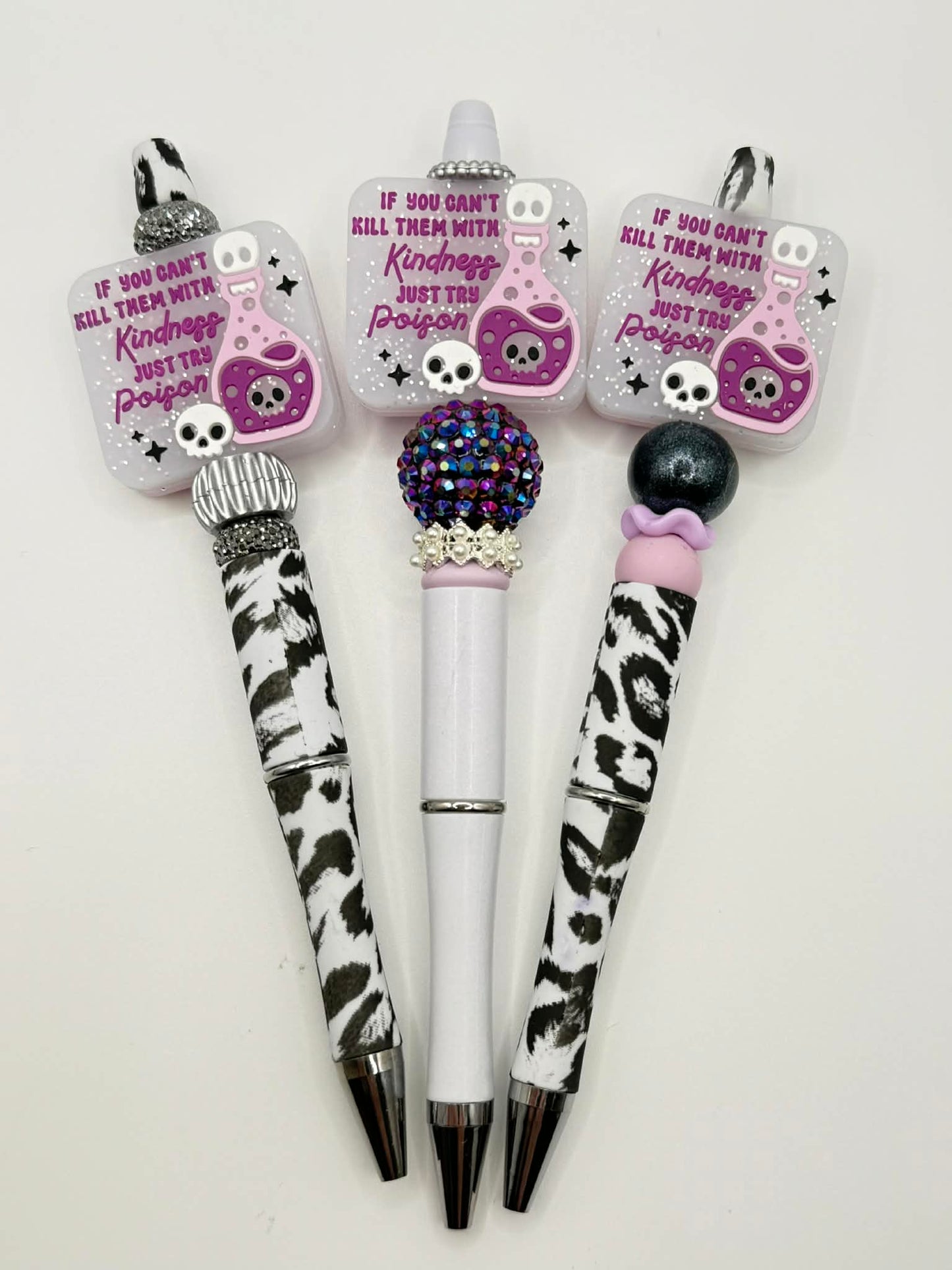 White Leopard Beadable Pen