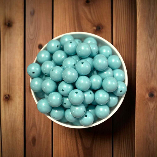 15mm Opal Light Blue Silicone Bead (5 Pack)