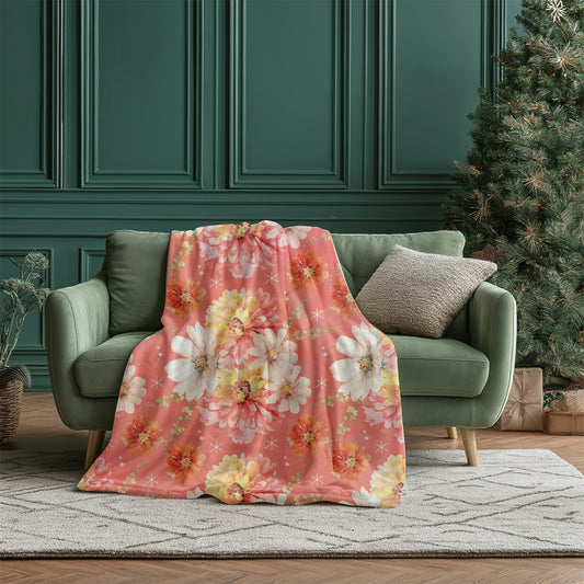 Pinky Peach Floral 70x78" (Exclusive)