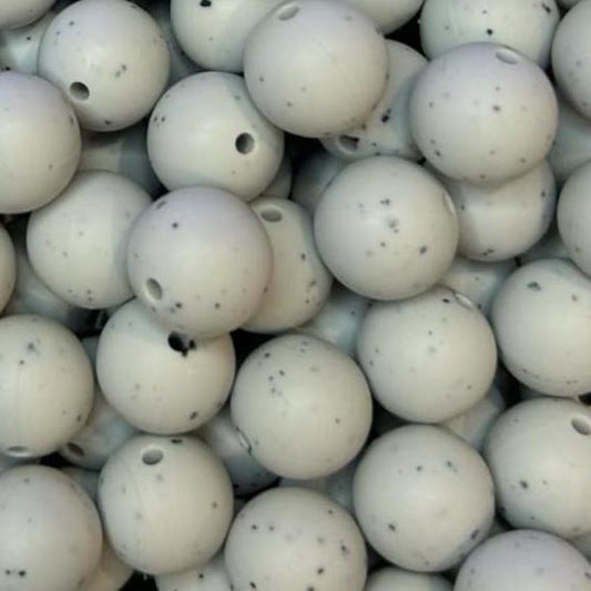 15mm Granite Grey Silicone Bead (5 pack)