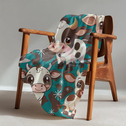 PRESALE PLEASE READ Turquoise Cute Cow 70x78" (Exclusive)