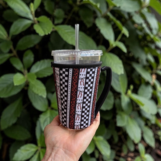 Coquette Checkered Coffee/Drink Sleeves