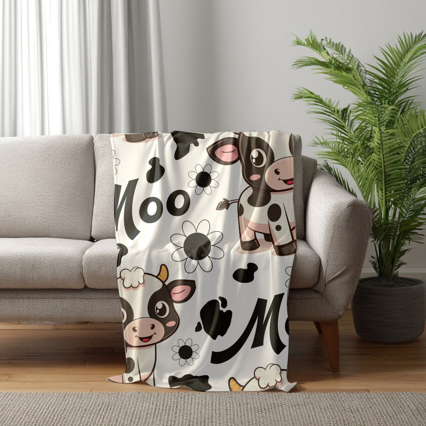 PRESALE PLEASE READ Moo Cow White 70x78" (Exclusive)