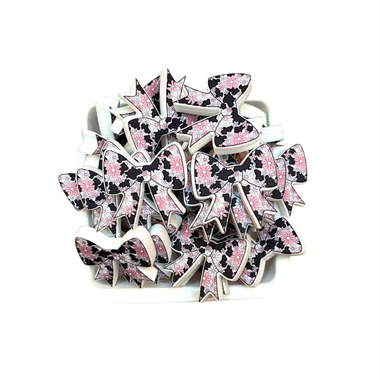 Little Daisy Cow Print Bow