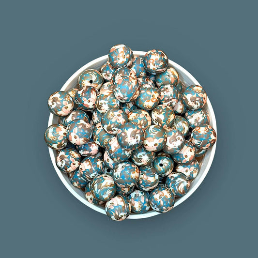 Turquoise Cow 15mm (5 Pack)