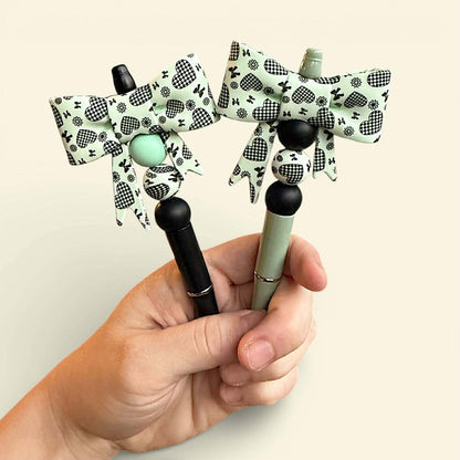 Checkered Hearts Straw Toppers - Exclusive