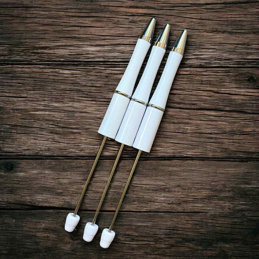 White Beadable Pen
