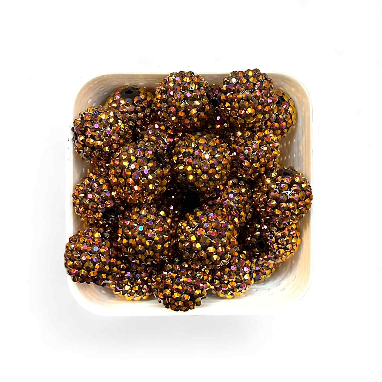 20mm Golden Brown Rhinestone (5 Pack)