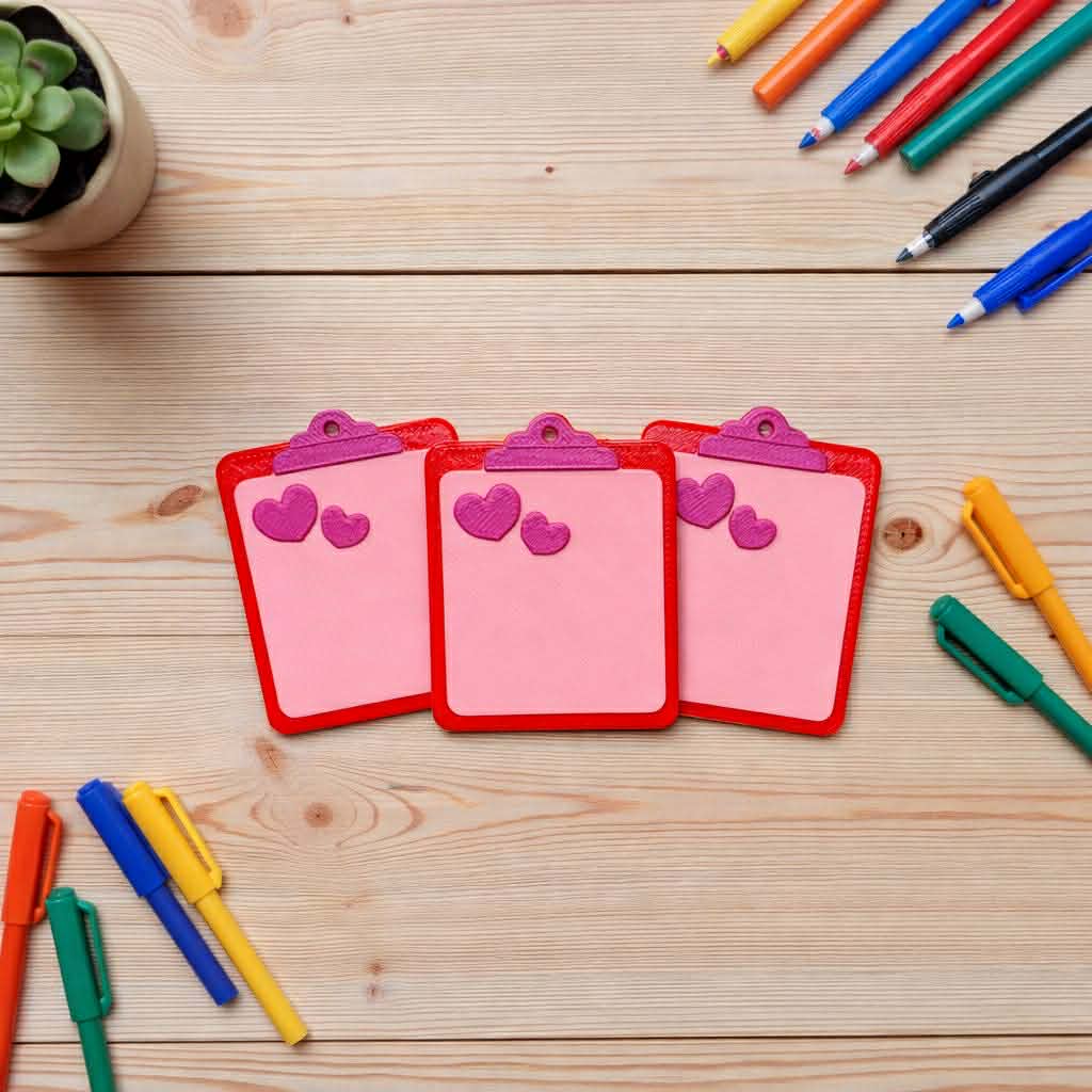 Heart Clipboard Flatback