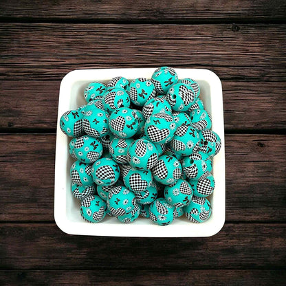 Checkered Hearts, Bows, and Flowers 15mm (5 Pack)