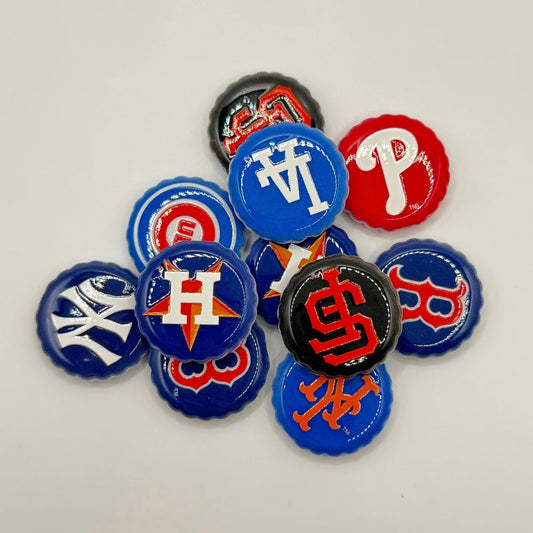 MLB Bottle Caps Acrylic Focals (Assorted 5 Pack)