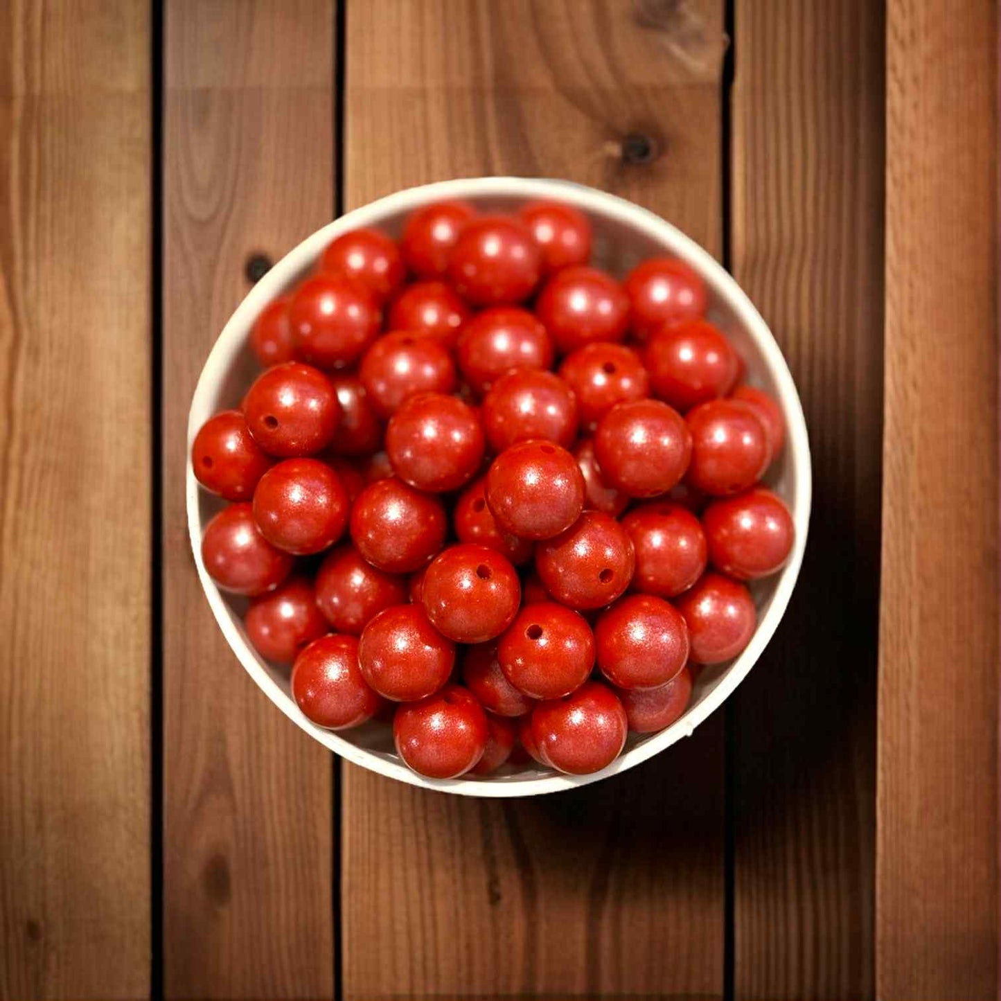 15mm Opal Red Silicone Bead (5 Pack)