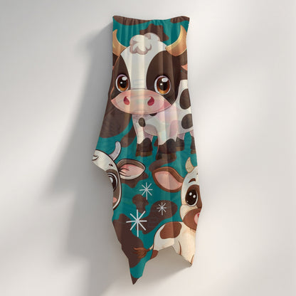 PRESALE PLEASE READ Turquoise Cute Cow 70x78" (Exclusive)