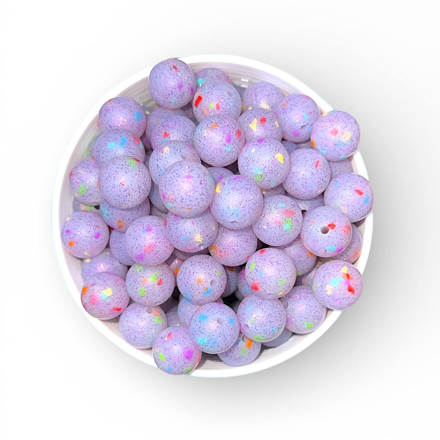 15mm Confetti Silicone Bead (5 pack)