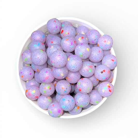 15mm Confetti Silicone Bead (5 pack)