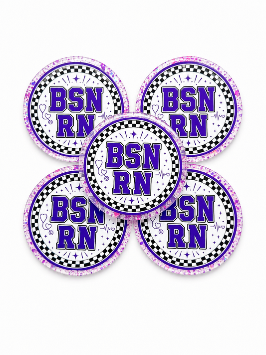 Healthcare Acrylic Flatbacks Checkered