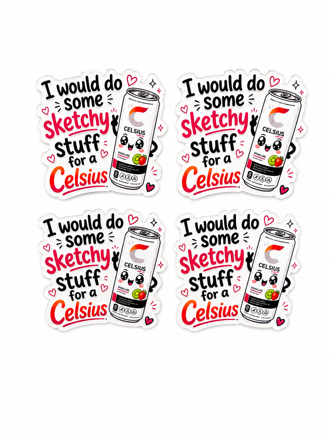 Sketchy Stuff Collection Acrylic Flatbacks