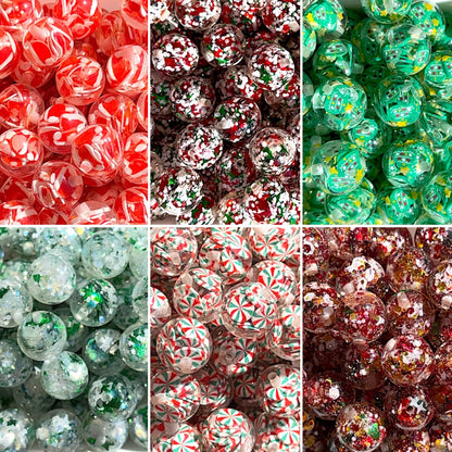 Christmas Acrylic 16mm (Pack of 5)