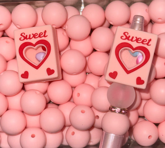 15mm Pale Pink Silicone Bead (5 pack)