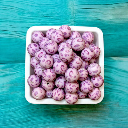 15mm Birthstone Collection Printed Silicone Bead (5 pack)