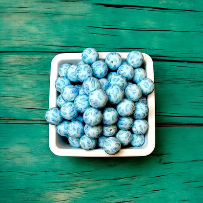 15mm Birthstone Collection Printed Silicone Bead (5 pack)