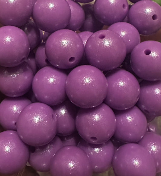15mm Opal Purple Silicone Bead (5 Pack)