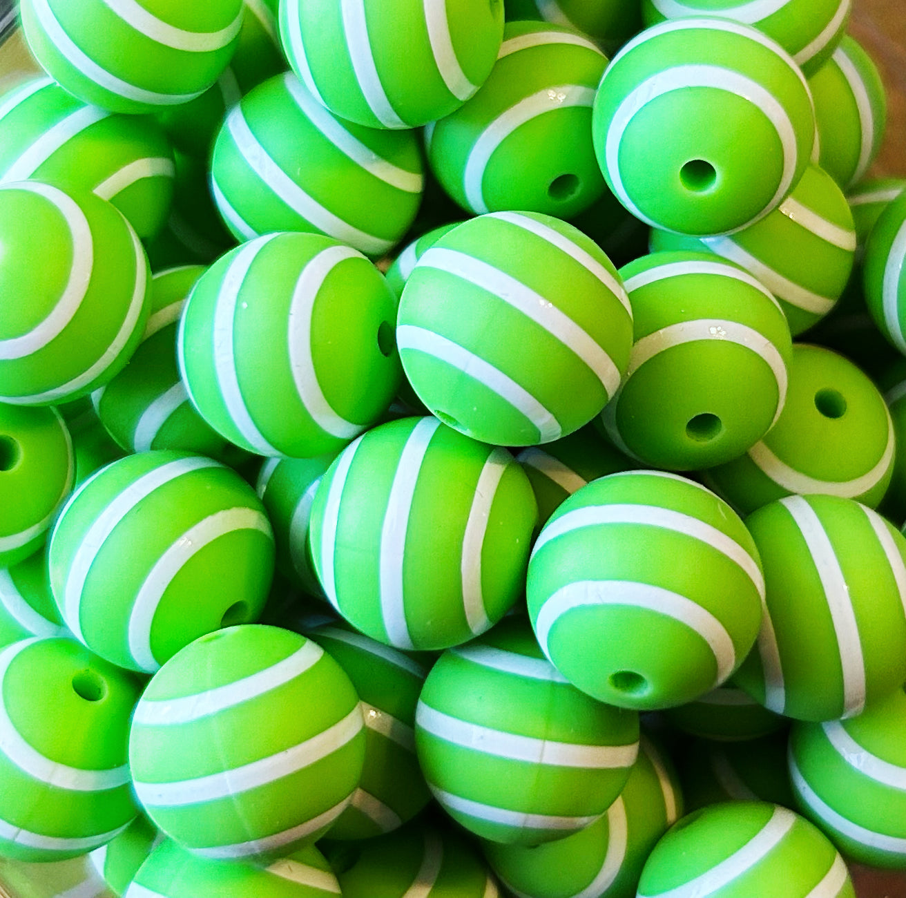 15mm Lime Green Stripe