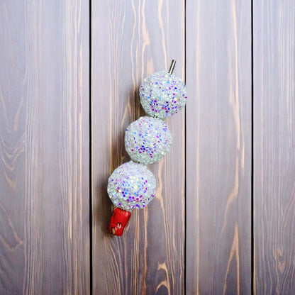 20mm White Chunky Glitter (Pack of 5)