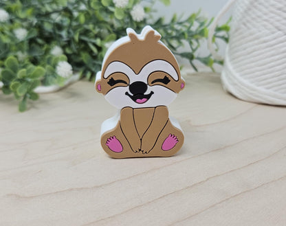 Cheddar the Sloth Straw Charm