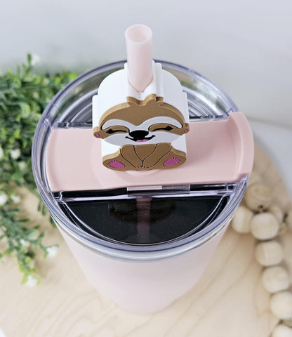 Cheddar the Sloth Straw Charm