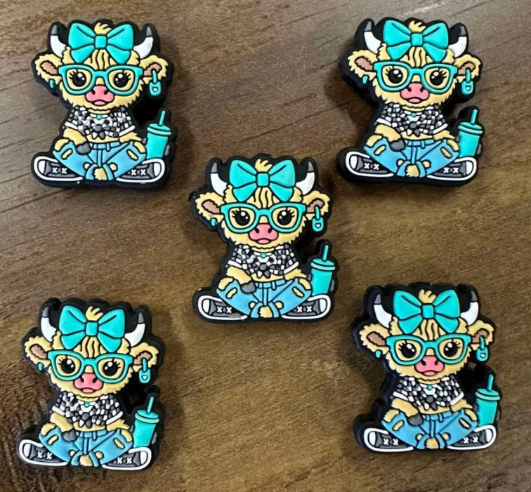 Highland With Teal Glasses Custom