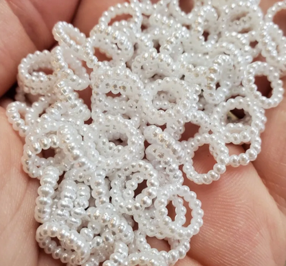 10mm Pearl White Spacers (25 Spacers)