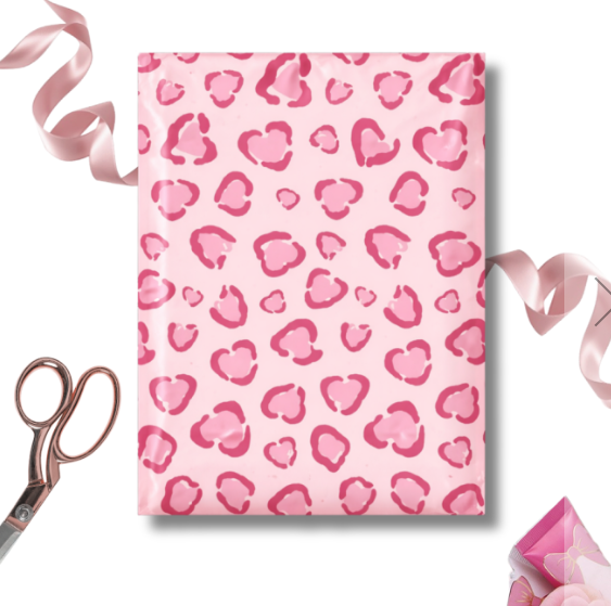 10x13" Pink Leopard Mailers