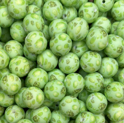 15mm Birthstone Collection Printed Silicone Bead (5 pack)