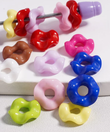 12mm Acrylic Wavy Spacer (Pack of 20 Mix)